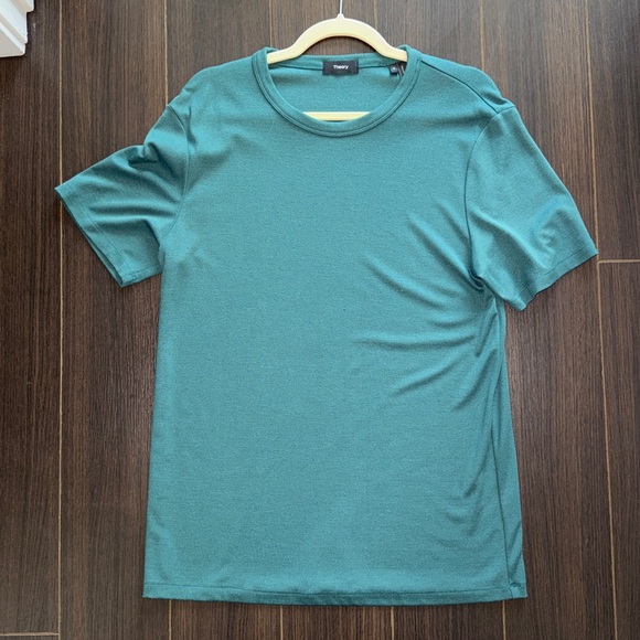 THEORY Essential Tee in Modal Jersey, Green/Turquoise, Medium - Picture 1 of 5